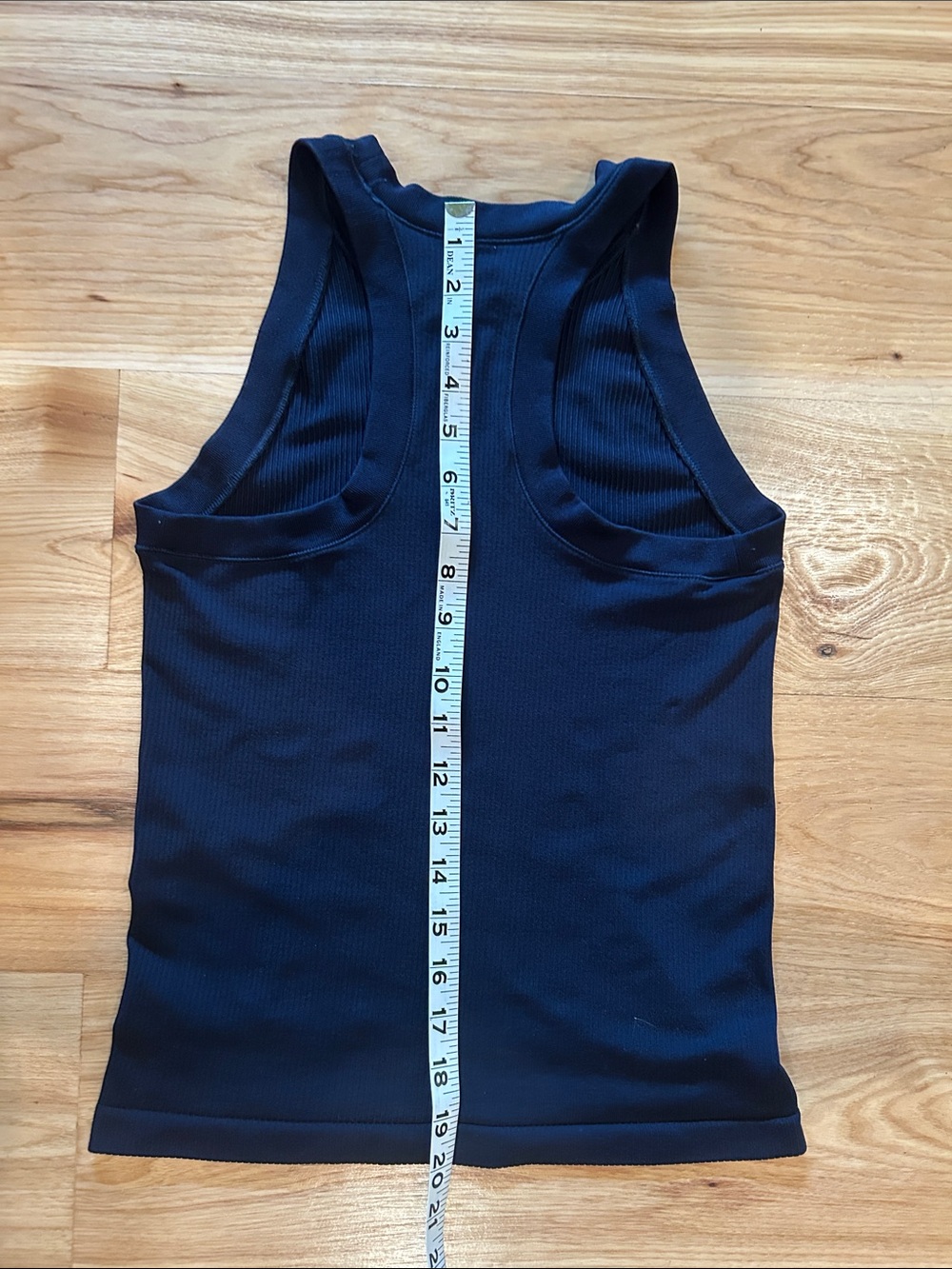 Athleta Navy Ribbed Racerback Tank Top - Picture 3 of 3